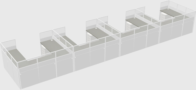 U-shaped cubicle