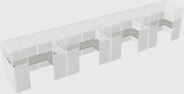 U-shaped cubicle