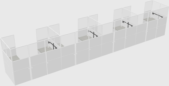 U-shaped cubicle