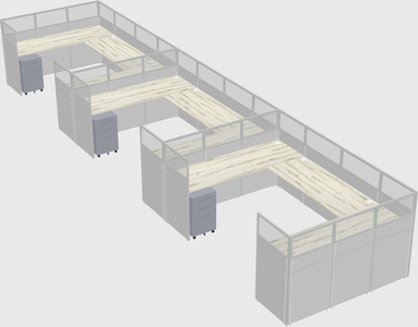 Cabine en u