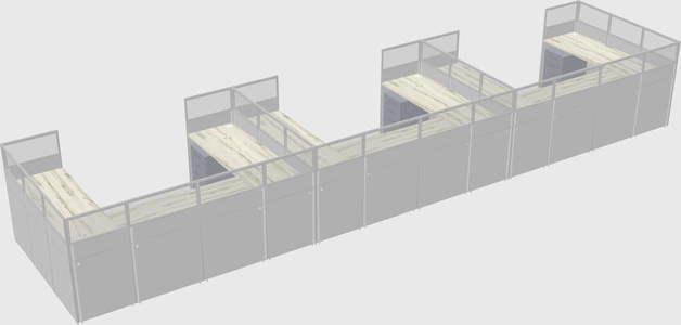 Cabine en u