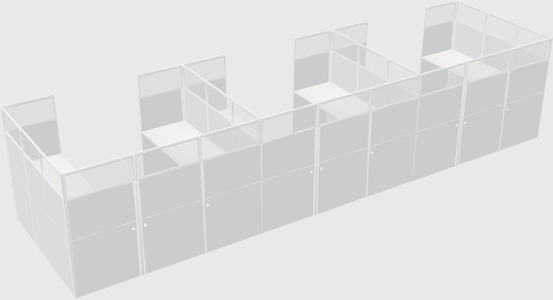 U-shaped cubicle