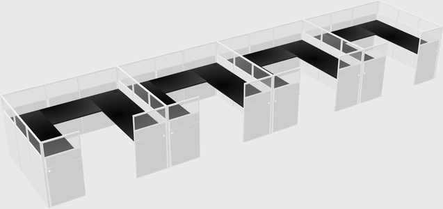 U-shaped cubicle