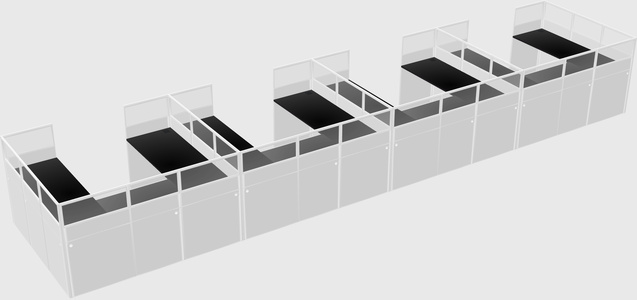 U-shaped cubicle