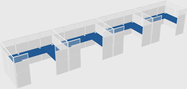 U-shaped cubicle