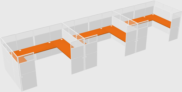 U-shaped cubicle