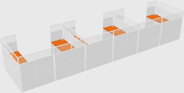 U-shaped cubicle