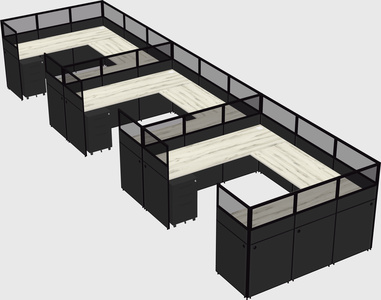 U-shaped cubicle