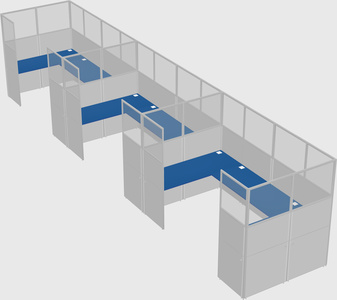 U-shaped cubicle