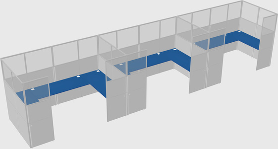 U-shaped cubicle