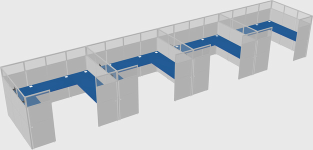 U-shaped cubicle
