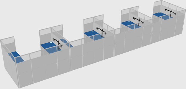 U-shaped cubicle
