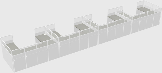 U-shaped cubicle