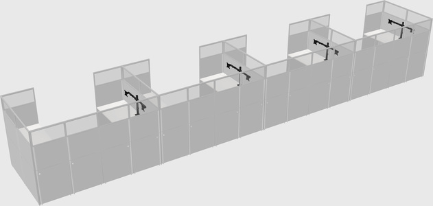 U-shaped cubicle
