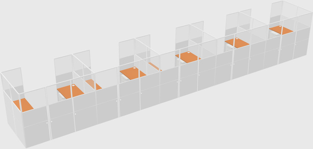 U-shaped cubicle