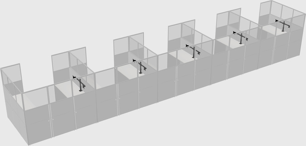 U-shaped cubicle