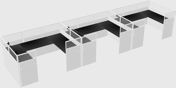 U-shaped cubicle