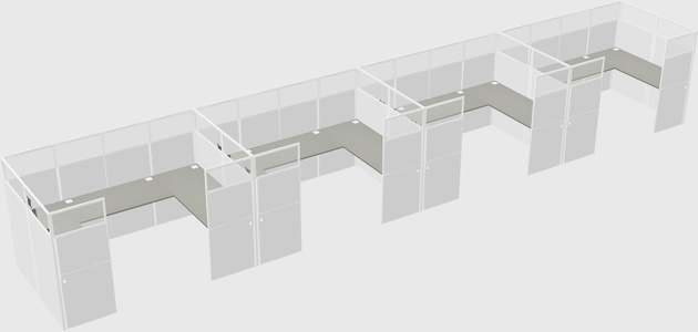 U-shaped cubicle