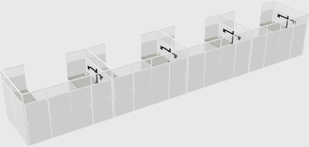 U-shaped cubicle