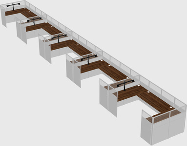 U-shaped cubicle