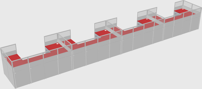 U-shaped cubicle