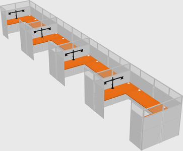 U-shaped cubicle