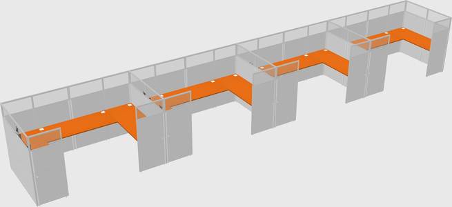 U-shaped cubicle