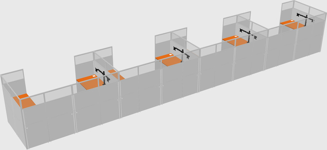 U-shaped cubicle