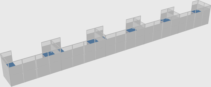 U-shaped cubicle