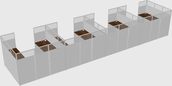 U-shaped cubicle