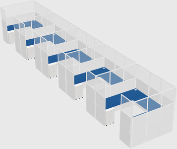 U-shaped cubicle