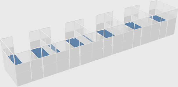 U-shaped cubicle