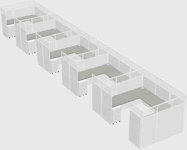 U-shaped cubicle