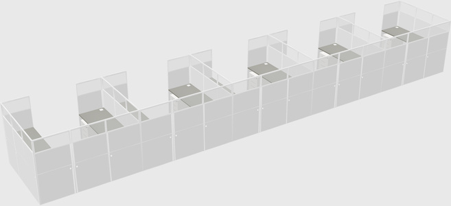 U-shaped cubicle