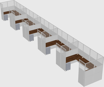 U-shaped cubicle