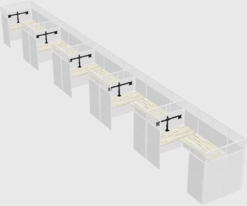 U-shaped cubicle