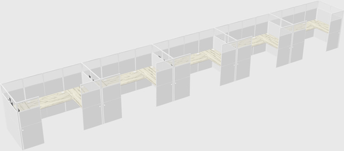 U-shaped cubicle