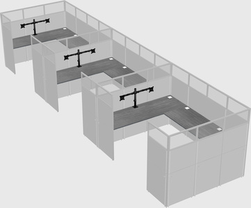 U-shaped cubicle