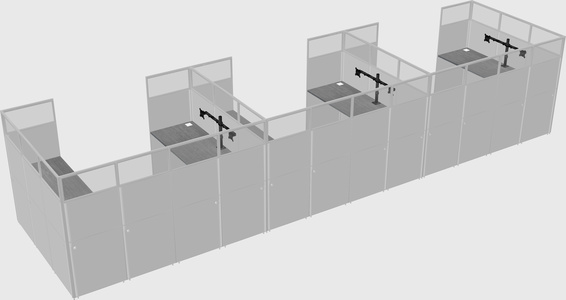 U-shaped cubicle