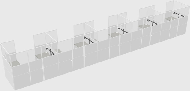 U-shaped cubicle