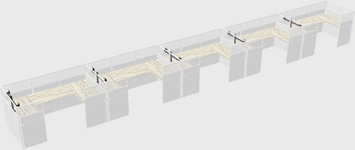 U-shaped cubicle
