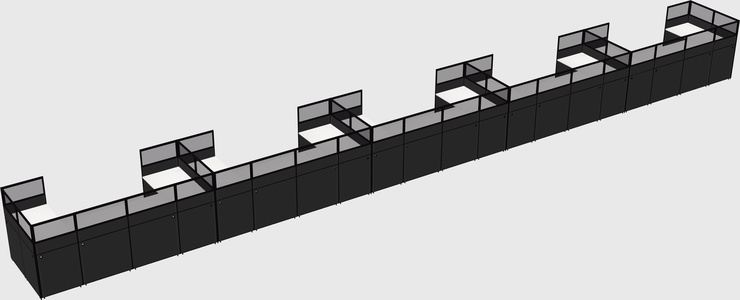 U-shaped cubicle