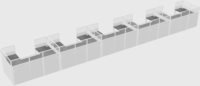 U-shaped cubicle