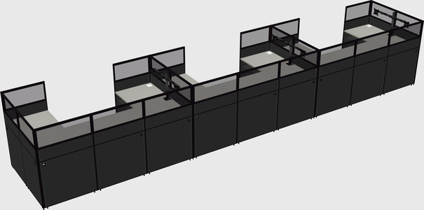 U-shaped cubicle