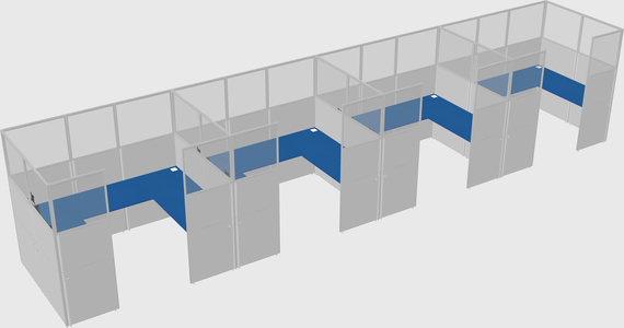 U-shaped cubicle