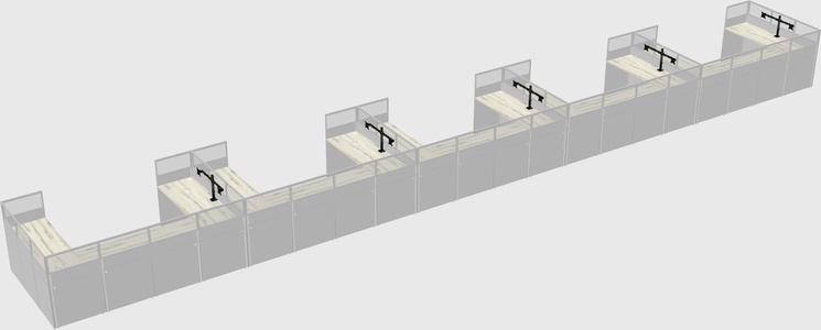 U-shaped cubicle
