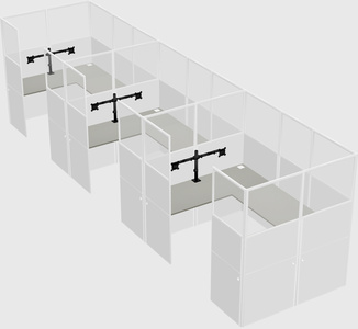 U-shaped cubicle