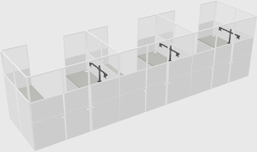 U-shaped cubicle