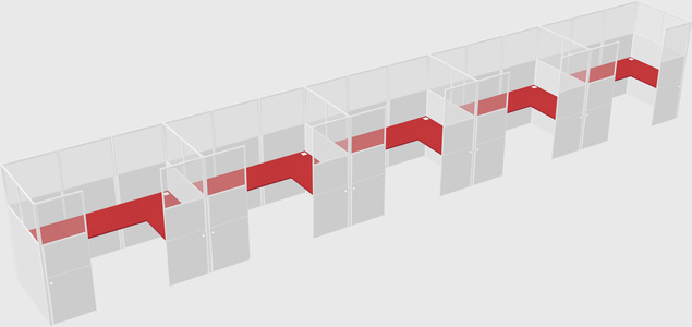 U-shaped cubicle