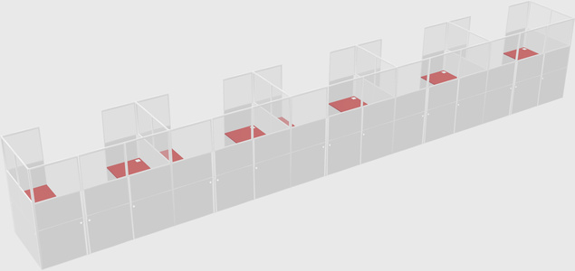 U-shaped cubicle